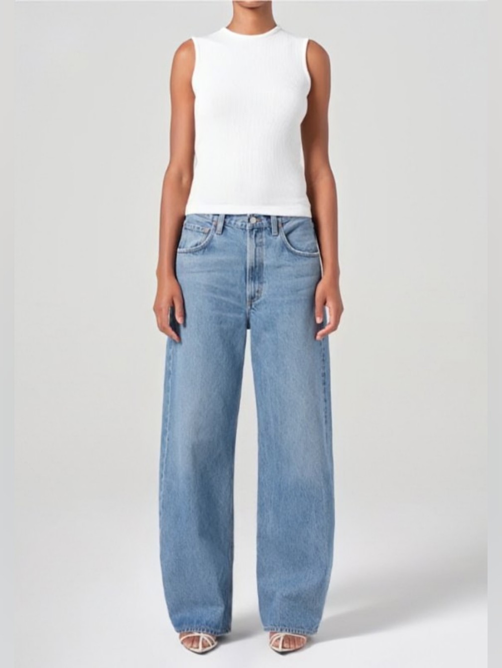 Agolde Low Curve Jeans Fairway Wash Size 27 Barrel Leg Regenerative Cotton